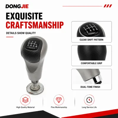 5 Speed 6 Speed Black ABS Leather Custom Car Gear Shift Knob Gear Lever with Dust Cover for Honda civic
