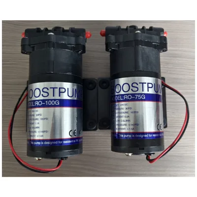 100G 75gpd 24v Portable Water Purifier Booster Diaphragm Pressure Motor Pump Ro Water Filter Treatment