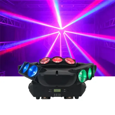 Profession Dj Stage Light10W 4 in 1 Moving Head Light for Bar Disco Ktv LED 9 Heads 4in1 Moving Light