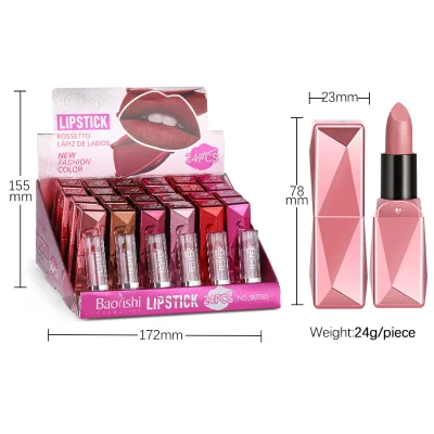 New Matte Lipstick Metallic Diamond Tube Lipstick with Tester High Impact Lip Color Long Lasting  Waterproof Lipstick