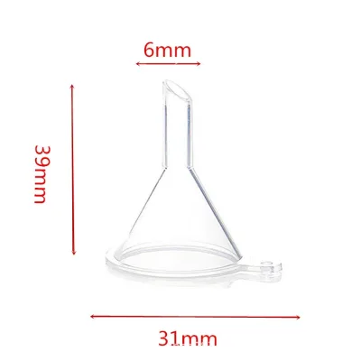 39mm*31mm Mini Plastic Funnel for Automotive Use Kitchen Funnels for Filling Bottles, Jars, Containers or Lab Use