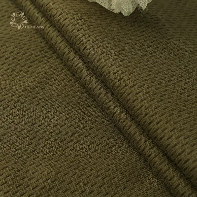 Moisture Wicking air Permeability Bamboo Cotton Double-mesh Knit Fabric for Clothing Bamboo Cotton Ribbed Mesh Fabric