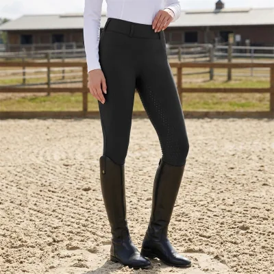 The Factory Supplies Black Women's Horse Riding Clothing, Slimming and High Waist Equestrian Pants Suitable for Competitions