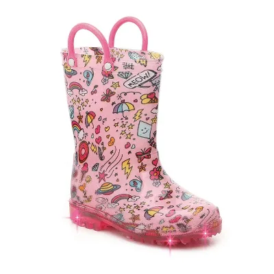 Girl Boots Baby Warm Cartoon Girls Rainboots Toddler Fashion Rubber PVC Shoes Kids Rain Boots