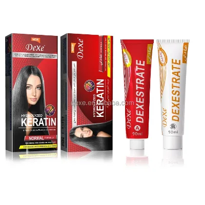 Dexe Wholesale Keratin Collagen Smoothing Straightening Permanent Hair Rebonding Cream Hair Relaxers for Resistant Thick Hair