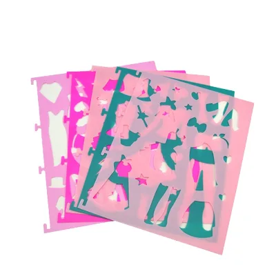 Wholesale Stencil Straight Ruler Multicolour Template Rule Custom Promotional Drawing Gift Special Shaped Ruler for Kids