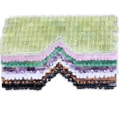 New Arrival Jade Roller Eye Mask with Rose Quartz and Amethyst Under Eye Massager with Eye Care Crystal Mask