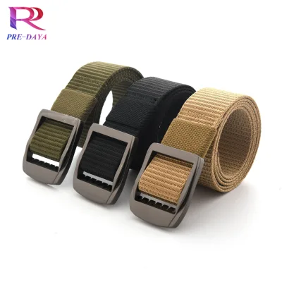 Hot Selling 3.8cm Tactical Belt Alloy Buckle Canvas Casual Belt Enthusiast Outdoor Tactical Belt Buckle