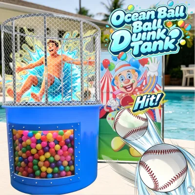 Professional Stable Base Safe dunk tank Machine with Stairs for Water Park for Carnivals Rental Water Dunker