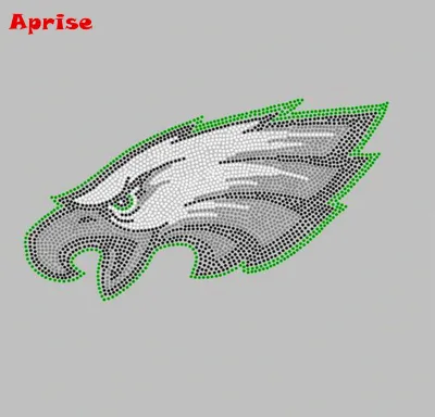 Factory Philadelphia Rhinestone Custom Design Eagle Rhinestone Transfer Iron on Heat Printing