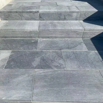 Chinese Honed Paving Stone Kerbstone Bluestone Slab Tile Step Blue Stone