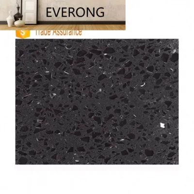 High Quality Black Sparkle Quartz Stone Countertop