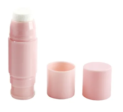 Large Capacity Double-Headed Contouring Tube Sponge Pink Highlighter Powder Tube Packaging Injection Molded Empty Tube Plastic