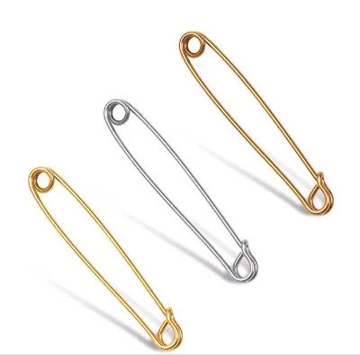 Jachon Men's Metal Collar Pins Safety Pin Collar Brooch Large Brooches Shirt Buckle Collar Stay Tie Pins for Wedding