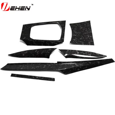 For 3 4Series G80 G82 G20 G26 G42 2023-2026 Dry Carbon Fiber Car gear panel Cover Interior Kit Trim Stickers Car Accessoires