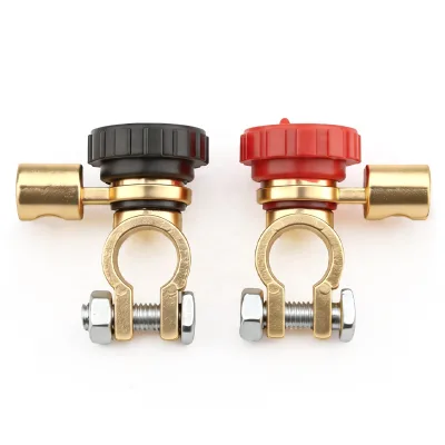 Car Truck Brass Battery Terminal Master Disconnect Cut off Link Switch Power Isolator Disconnect Master Cut Off for RV ATV Boat