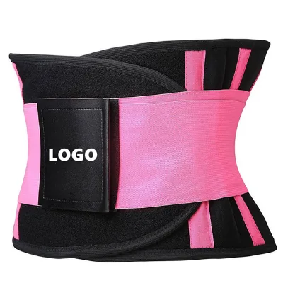 Custom logo Double Belt Polyester Neoprene Sauna Sport Band Waist Trainer Sweat Belt Waist Support