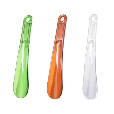 OEM logo Plastic Shoe Horn 23 CM Long Shoe Pumping Portable Easy Storage Shoes Horn
