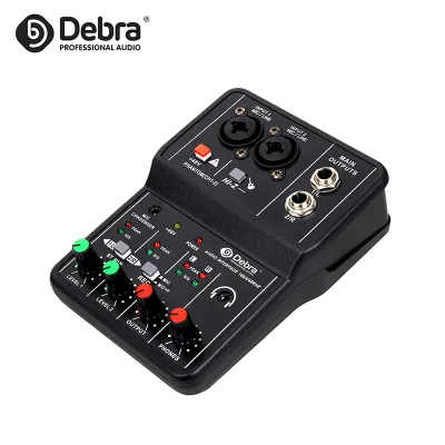 USB 2-Channel Audio Mixer for Live Music Karaoke Podcasting with MP3 Playback & Recording Feature