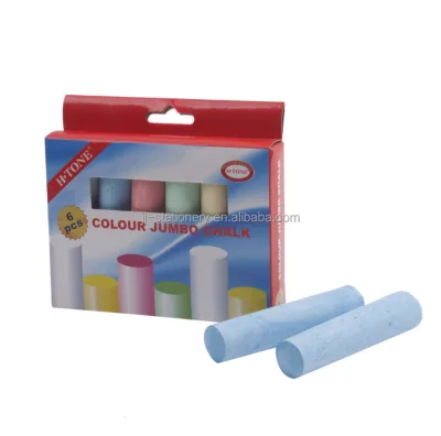 12/24/36/48/100 Sticks Packing Bright Color and White School Jumbo Sidewalk Chalk for Kids