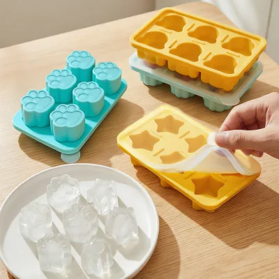 Factory-direct Ready-stock Customizable Ice Cube Tray Molds Star Little Bear Designs Creative Ice-making Gadget Made Food-grade