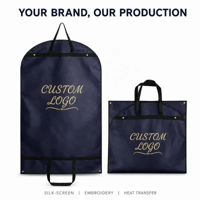 Custom Zipper Garment Packaging Bags Non-Woven Polypropylene Men's Suit for Storage Wholesale
