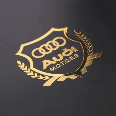 Custom Metal UV Transfer Sticker Transparent Logo Metal Stickers Transfer Bronzing Hot Silver Transfer Stickers Label