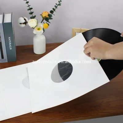 High Quality Vinyl Album Paper Sleeves with Plastic Insert Dust Control Hi-fi Protect Bag 12" LP Vinyl Record Inner Sleeves