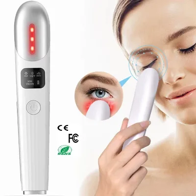 Multifunction Hand-Held Wireless Eye Massager USB-C Charging Stainless Steel Digital Screen Hot Compress Relief Beauty Machine