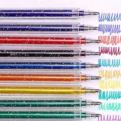 Glitter Gel Pens Magical Ink Pens Art Marker Pens for Drawing Journaling Doodling Adult Colouring Books