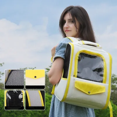 Wholesale Four Seasons Portable Cat Backpack High Color Large Space Easy Travel Pet Outdoor Bag Animal Pattern Universal Cats