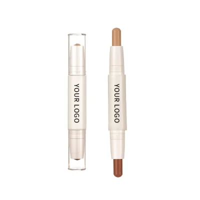 No Logo 3 Colors Double-headed Face Body Conceal Corrector Makeup Highlighter Concealer Stick