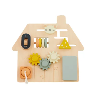 Asweets Wooden Toy Educational Toddler Busy Board Montessori Busy Board for Toddlers Busy Board for Brain & Fine Motor Skills
