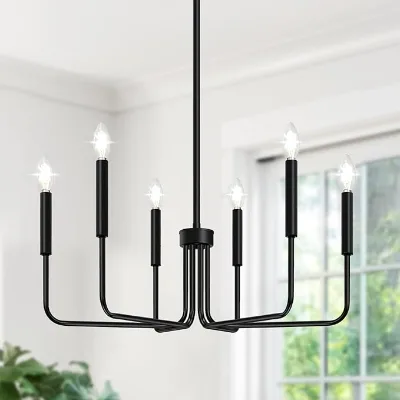 Black Chandeliers Pendant Lights Living Room Bedroom Foyer Entryway Dining Room Hanging Lighting Fixtures Modern Chandelier