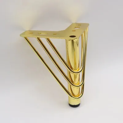 Luxury Triangle Hollow Metal Furniture Legs Tapered Support Feet Hardware Parts for Sofa Sideboard Interior Home Decoration