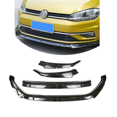 High Performance Matte Black Front Bumper Lip for Volkswagen Golf 7.5