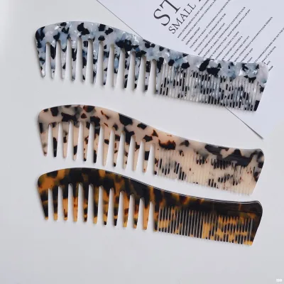DOWELL Funny Dual Purpose 4mm Thick Color Acetate Hair Comb Accessory for Girls for Party Wholesale