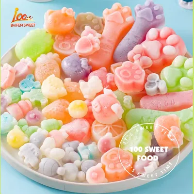 Wholesale Supermarket Popular Exotic Chinese Snacks Sweets Fruit Gummy Jam Candies Funny Gum Style Amber Candy