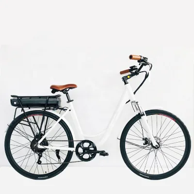 27.5" Electric City Bike Aluminum Frame with 500W/48V/14Ah Rear Rack Lithium Battery OEM/ODM 35KM/H Electric Women Lady EBIKE