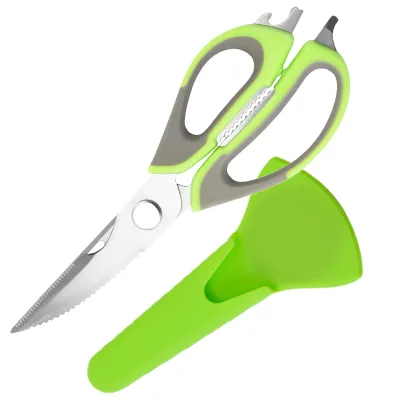 Stainless Steel Multi Purpose Kitchen Shearing Meat Refrigerator Scissors with Magnet