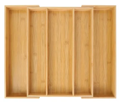 Bamboo Expandable Kitchen Drawer Organizer Kitchen Bedroom Living Room Silverware Cutlery Knife Drawer Divider