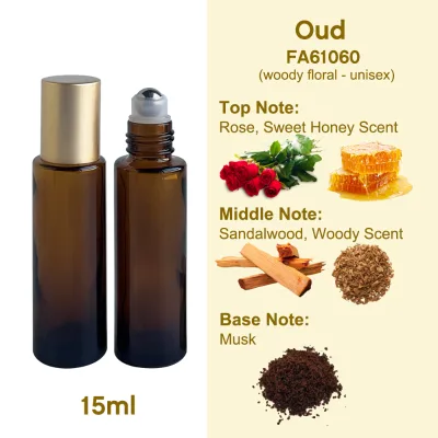 Arabic Oud Roll on Perfume Oil Amber Woody Long Lasting Concentrated Men Women Unisex Wholesale Custom Logo