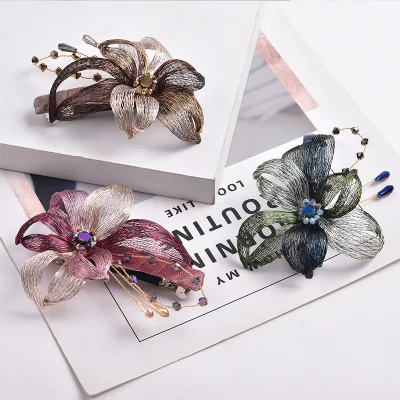Alloy Recycled Clip Hair Accessories Set Korean Clips Hairpin for Wedding