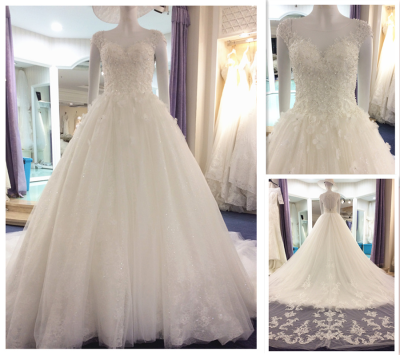 Chinese Elegant White Bride Wedding Dress