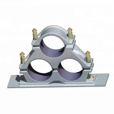 Hot Sale Corrosion Resistant Wedge Cable Cleat with Rubber Liner for 3-Core HV Power Cables