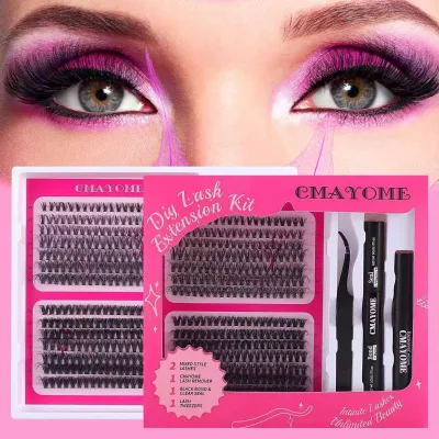 30D/40D/60D/80D/100D/120D/150D Mixed Lengths 9-18mm with Grafted Lashes, D-curl Holiday Lashes for DIY and Festive Occasions.