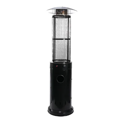 Modern Freestanding Outdoor Terrace Heater Stainless Steel & Black Gas-Powered 13kW for Kitchen & Villa Use