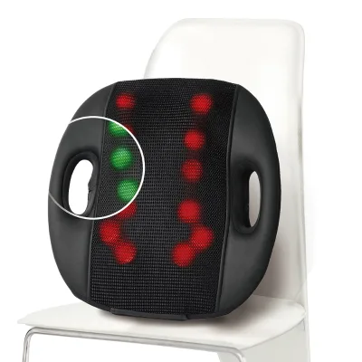 Xiamen Factory Custom Home Car Wireless Waist Massager Cushion 3D Kneading Shiatsu Back Massage with Heat