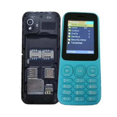 Dual 4 Triple Sim 3sim Card Mobile Phones 2.4 Inch Slim Body Basic Kepad bar Low Cost Non Camera Free Sample Mobile Phone Oem