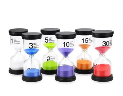 Children Study and Table Wall Clock Hourglass Creative Times Gift